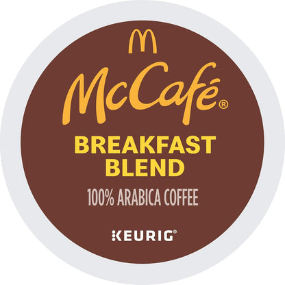 McCafe Breakfast Blend Coffee - Light Roast Keurig K-Cup Pods | 96 Count (4 Packs of 24)