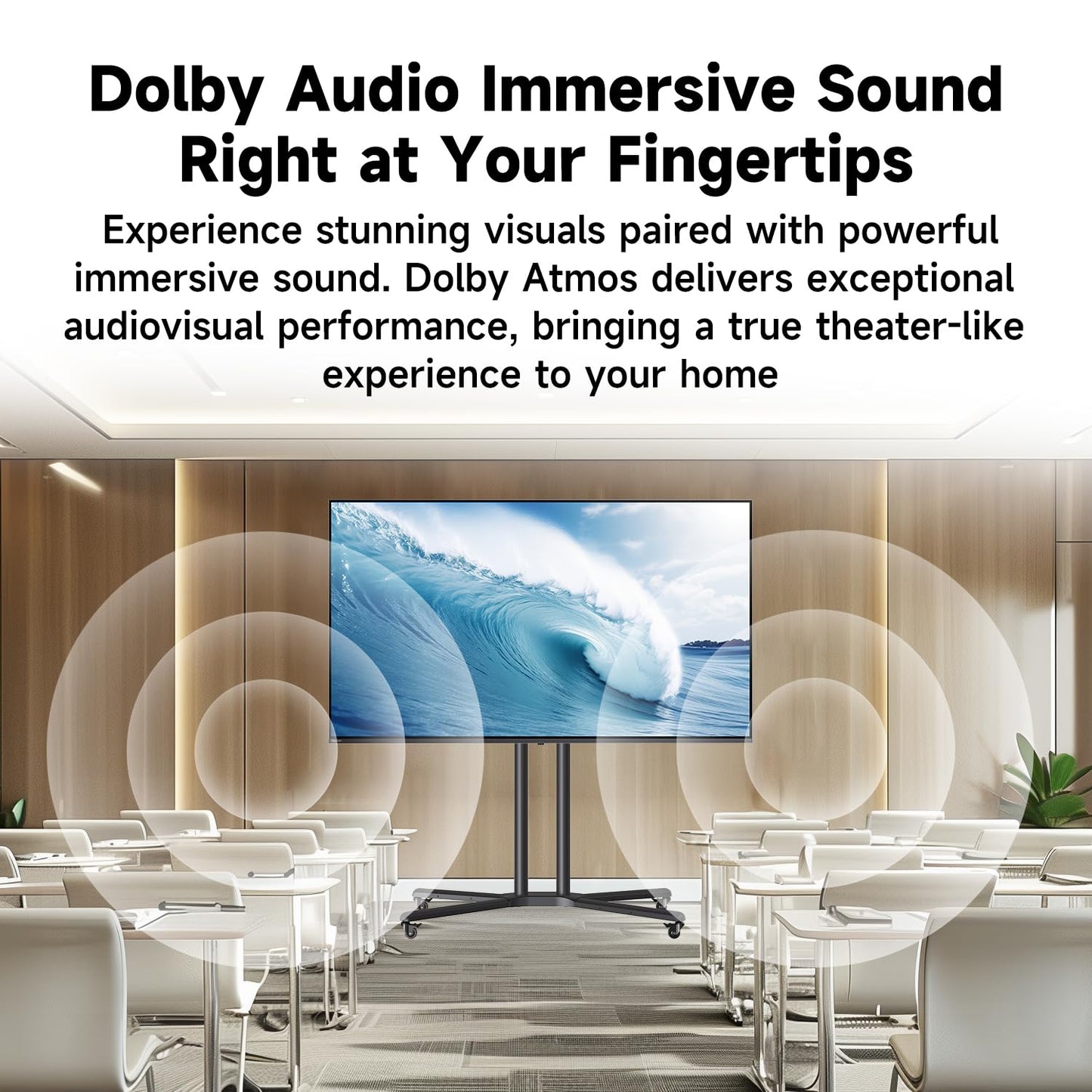 HORION 55 Inch 4K UHD Interactive Display for Conferences, Office, LED Commercial TV, Use for Commercial Signage Display, 260 nit, HDMI, USB, Wi-Fi, Speakers