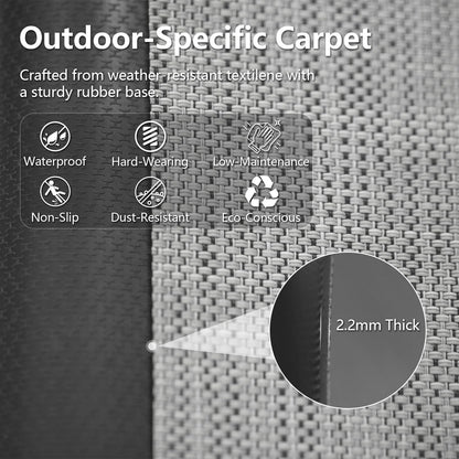 Domi 6x4Ft Resin Outdoor Storage Shed, Small Plastic Garden Shed with Carpet, Outside Weatherproof Storage Building for Tools, Bike, Lawn Mower, Patio, Backyard