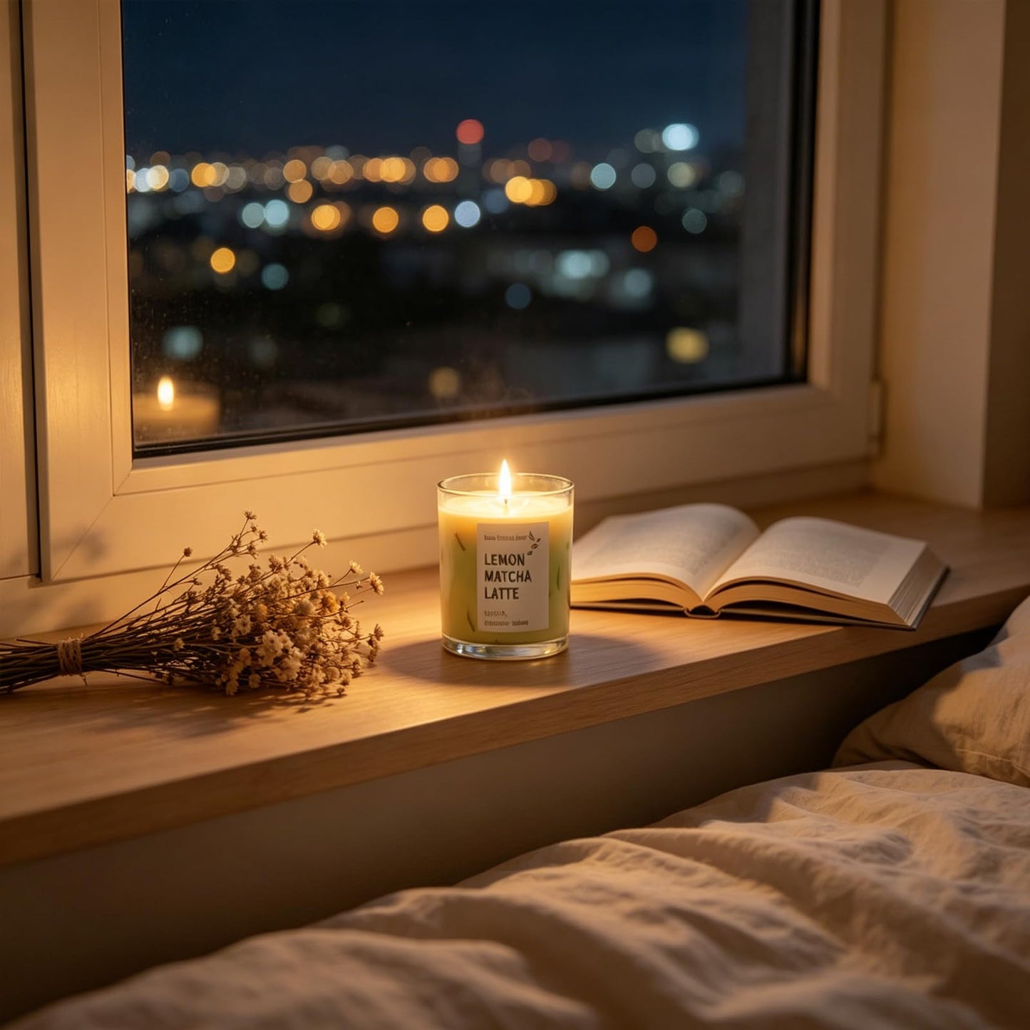 SRCVYLT Coffee Candles Glass Cup Made of Soy Wax, Jelly Candles Gifts for Women Men Coffee Lovers Room Decor (Lemon Macha)