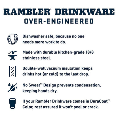 YETI Rambler 20 oz Stackable Tumbler, Stainless Steel, Vacuum Insulated with MagSlider Lid, Navy