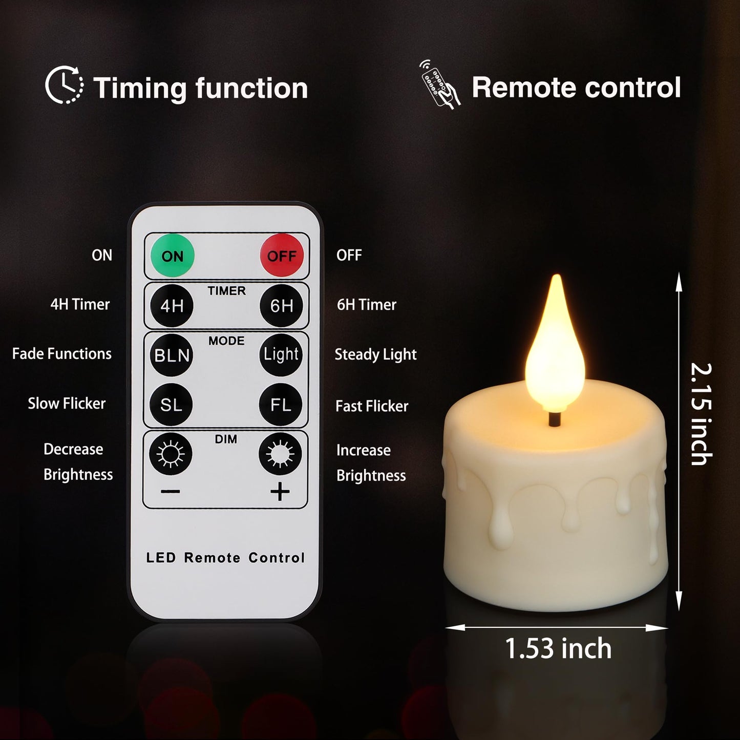 yunsheng 12PCS Rechargeable LED Tea Lights Candles with Remote, 3D Wick Flickering Flameless Votive Candles with 4/6H Timer, Warm White Electric Fake Candles with 2USB Charging Cable, Home Decor