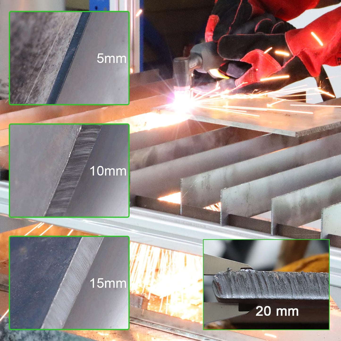 FLARING Plasma Cutter,65 Amp Plasma Cutter Machine 120V 240V 4/5" (20mm) Max Cutting 1/2" (12.7mm) Clean Cut IGBT High Frequency Inverter Touch ARC Plasma Cutter with Consumable Set Update 5th FC650D