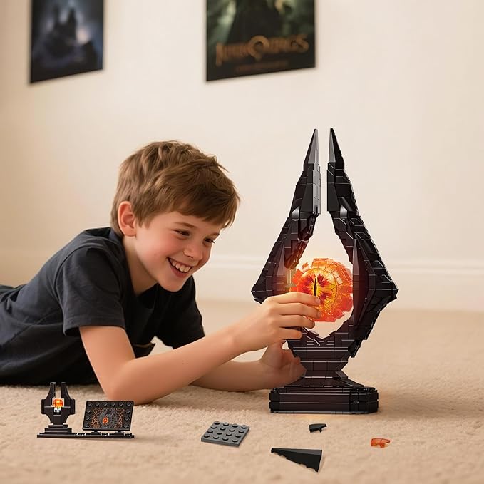 Movie-Inspired Building Toys Set Fantasy Eye Tower Building Set 925 Pieces Dark Collectible Building Kit for Adults &amp Teens Unique Birthday Gift for Men Home Office Desk Decor