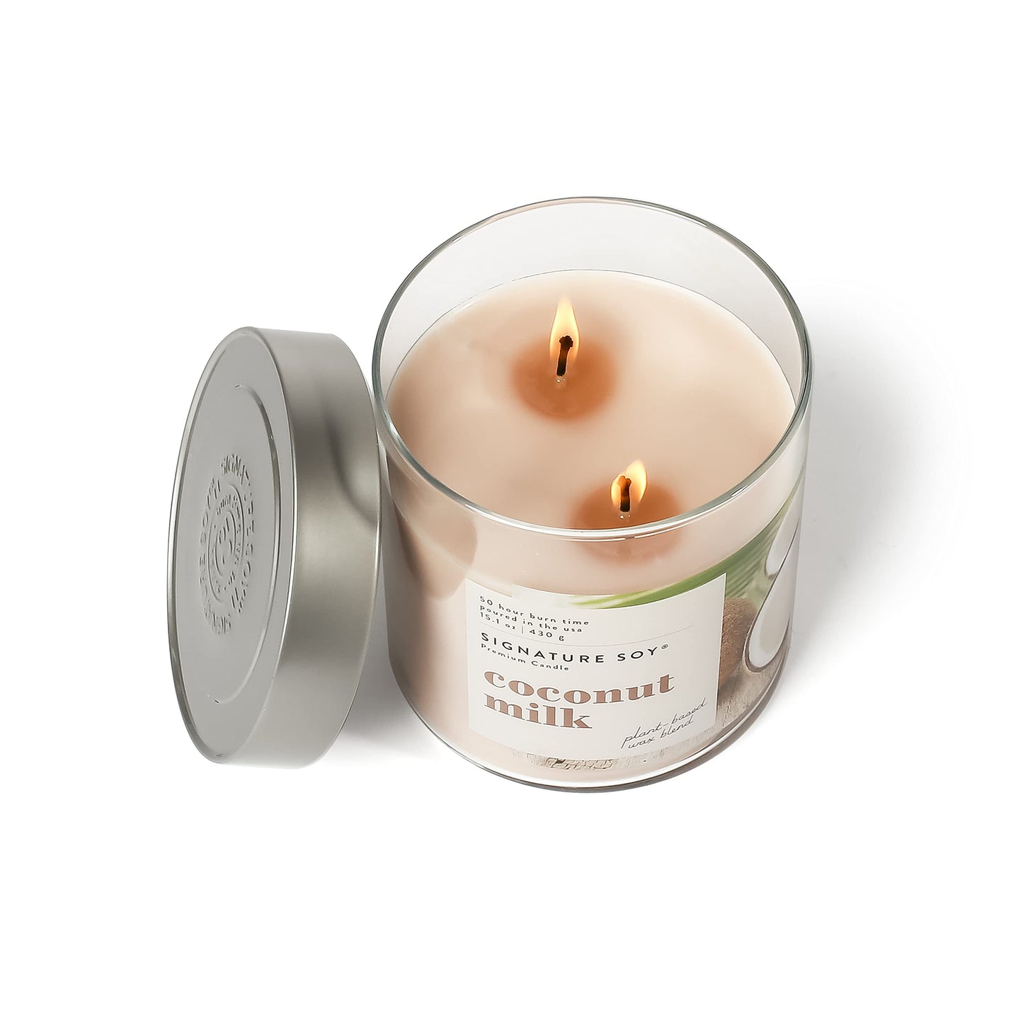 Signature Soy Lidded Coconut Milk Scented Candle, Large Jar