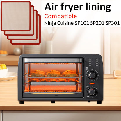4 Pack 12" x 12" Reusable Silicone Baking Mat for 12 Inch Cake Pan/12x12 Cheesecake Pan/Toaster Oven/XL Air Fryer,12" Food Grade Silicone Mat for Baking Sheet, Non-Stick&Reusable