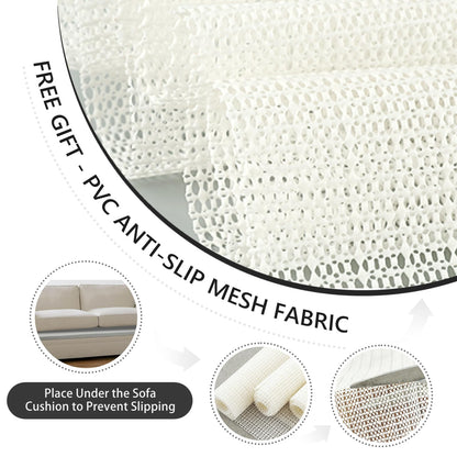 HAVARGO Couch Cushion Support High Density Foam 22X22X2.4 Inches Sofa Couch Supports for Sagging Cushions Light Grey 3Pc with Anti Slip Mesh Fabric