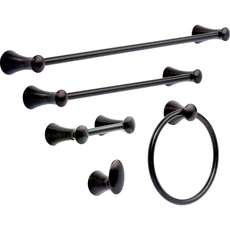 Delta Faucet 73824-RB Lahara Towel Bar, 24", SpotShield Venetian Bronze