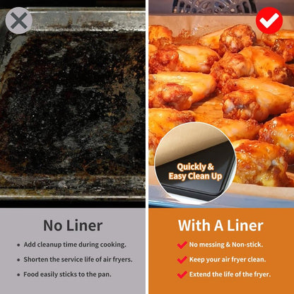 Air Fryer Parchment Paper for Ninja 12-in-1 Double Oven DCT451 DCT401 DCT601 DCT651, 100PCS Air Fryer Disposable Liners for Ninja Foodi Airfryer Combo