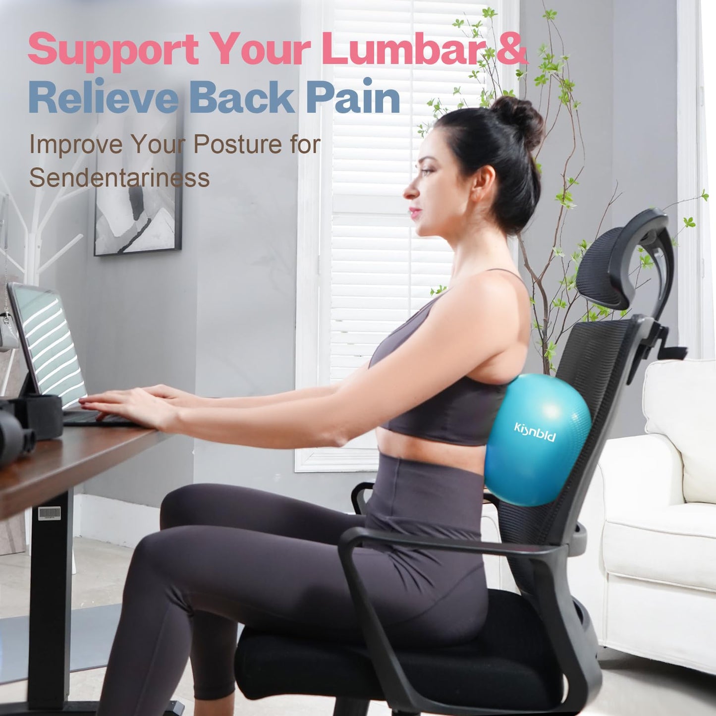 Small Exercise Ball, 9 Inch Mini Pilates Ball, Anti Burst and Slip Resistant Mini Yoga Ball for Stability, Fitness, Physical Therapy, Stretching & Core Strength Workout at Home Gym & Office