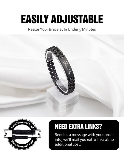 Jecanori Magnetic Bracelets for Men, Stainless Steel Bracelet with Natural Hematite, Father’s Day Gifts for Dad