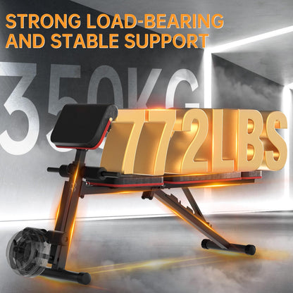 JOROTO Adjustable Weight Bench Foldable Workout Bench with Leg Extension and Preacher Curl Incline Decline Exercise Bench Press 772LBS Load Strength Training Benches for Home Gym Full Body Workout