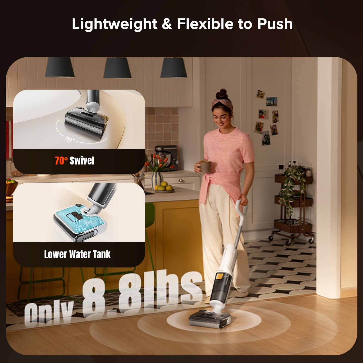 roborock F25 GT Set Wet Dry Vacuum Mop, Wet Dry Vacuum Cleaner Cordless, 20000Pa Floor Cleaner Machine for Tile Hard Floor, 194°F Self Cleaning Mop Combo with 180° Lie-Flat, 2 Extra Roller Brush