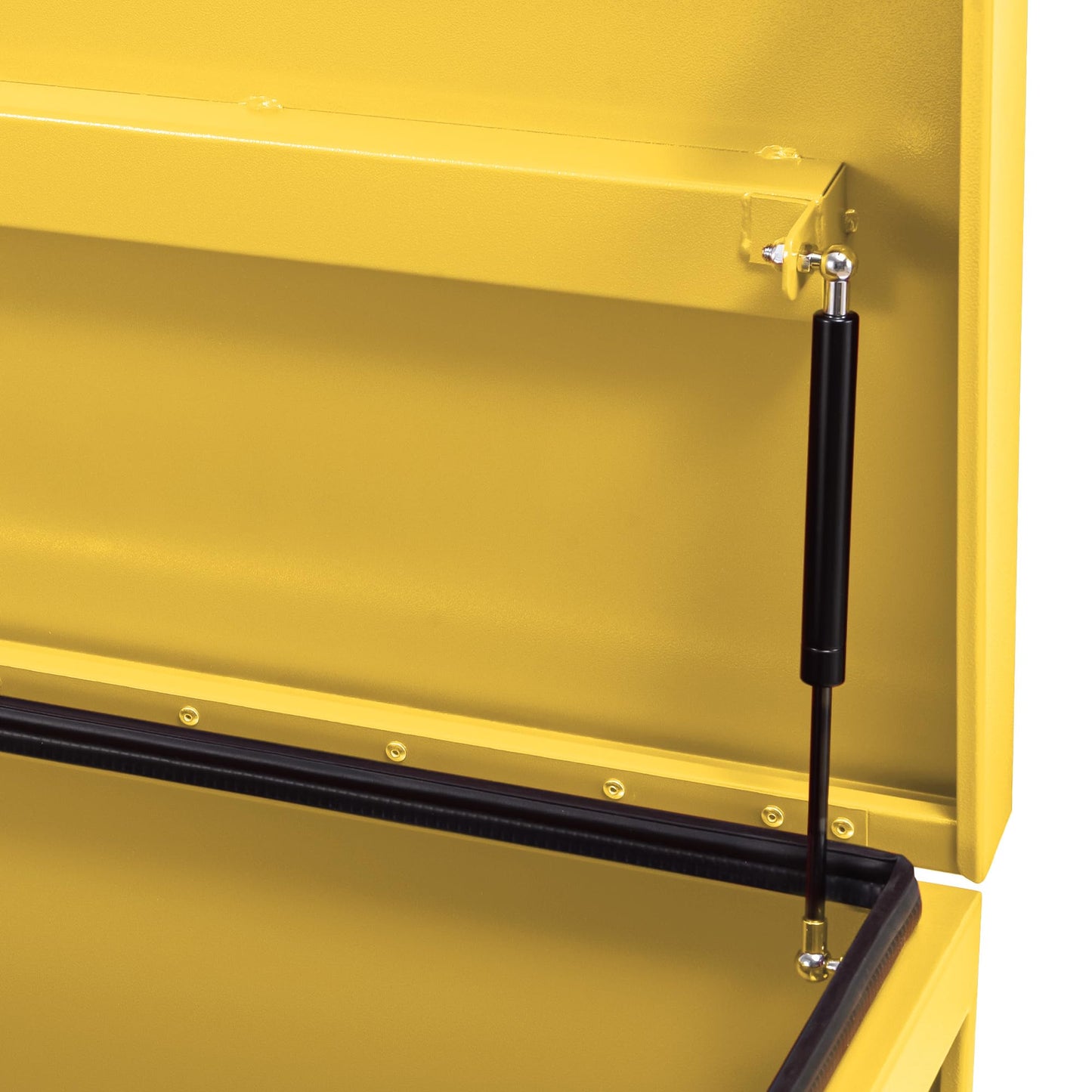 Garvee Steel Truck Bed Toolboxes 48'' Jobsite Storge Box Heavy Duty Steel Jobsite Tool Chest XXL Large Deck Truck Bed Box (48 Inch/Yellow)