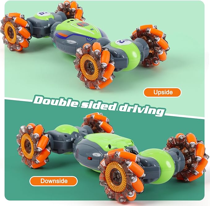 Gesture Sensing RC Stunt Car for Boys 6-12 Year Old 4WD Remote Control Cars Toys with Lights Music Best Birthday Gifts for Kids 2.4Ghz Hand Control Drift Car