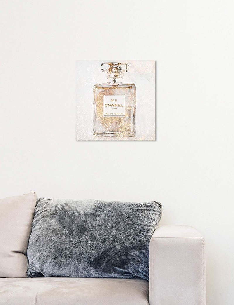 The Oliver Gal Artist Co. Parfum Glimmer | Modern Premium Canvas Art prints, 12 in x 12 in, Pastel Pink