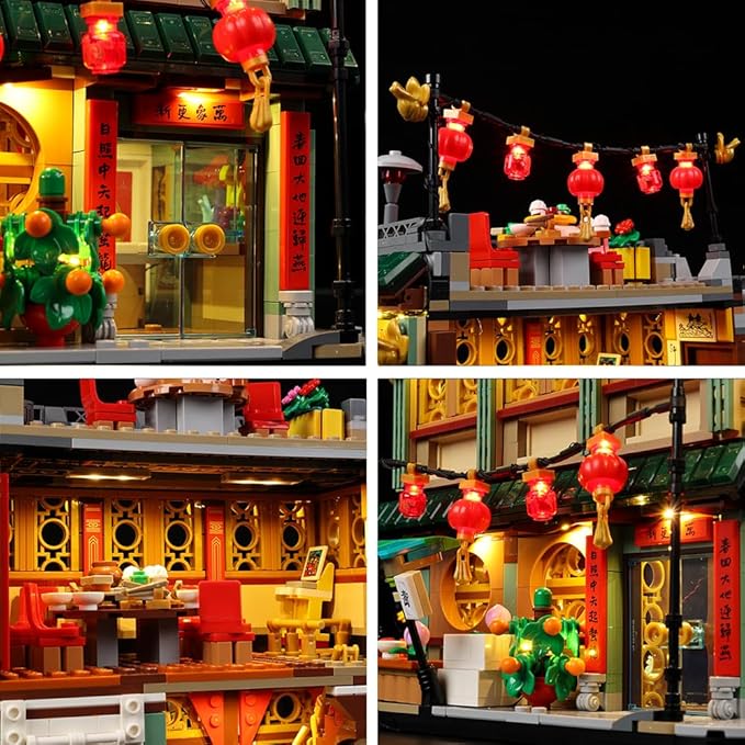 Kyglaring Led Light Set for Lego Family Reunion Celebration Building Blocks The Family Reunion Lighting Kit Compatible with Lego Chinese New Year 80113 - No Model (Classic Version)