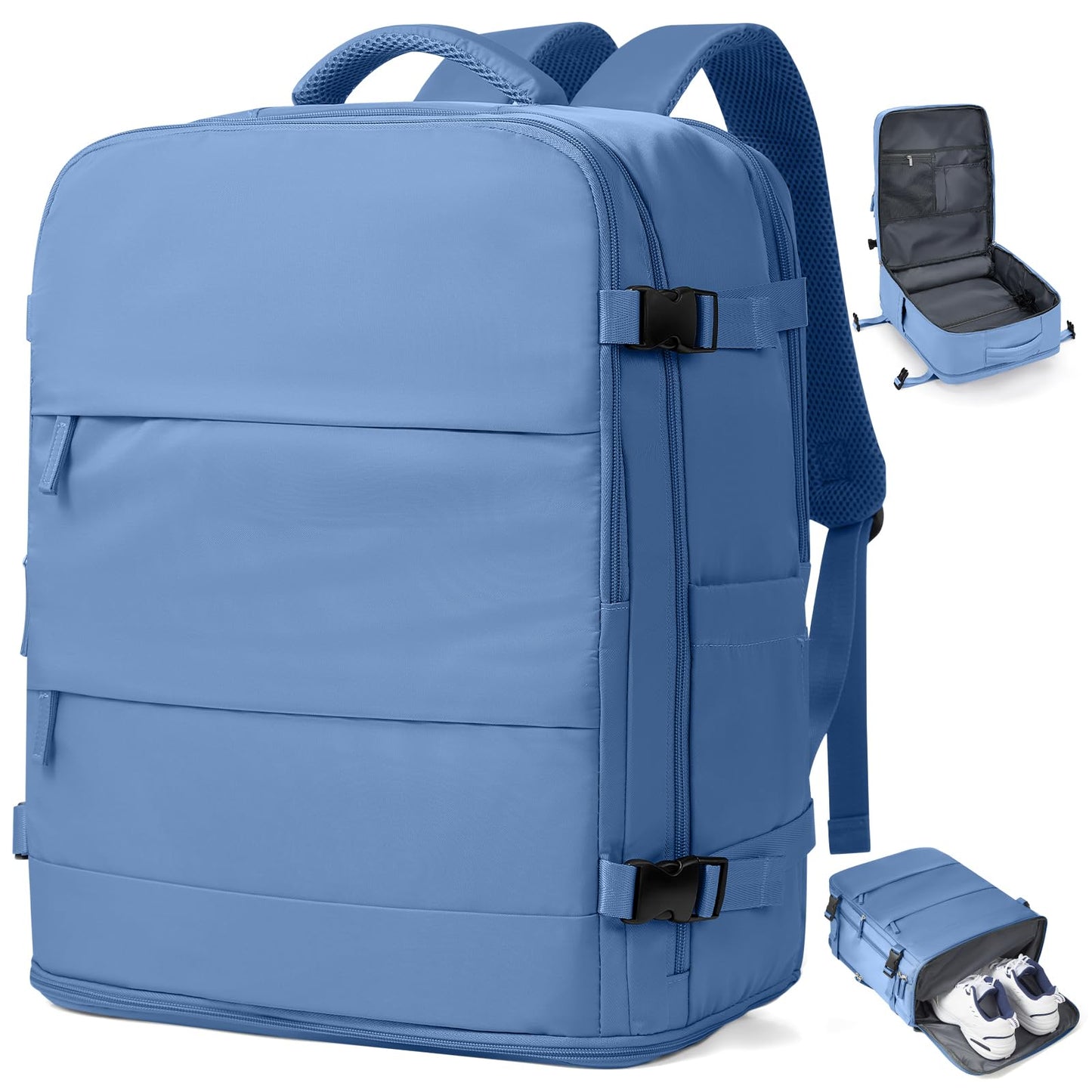 coowoz Travel Backpack Carry On for Women Man Gym Backpacks with Laptop Compartment Mochila de Viaje Teacher Personal Item Backpack Airplane Accessories Must Haves Grey Small