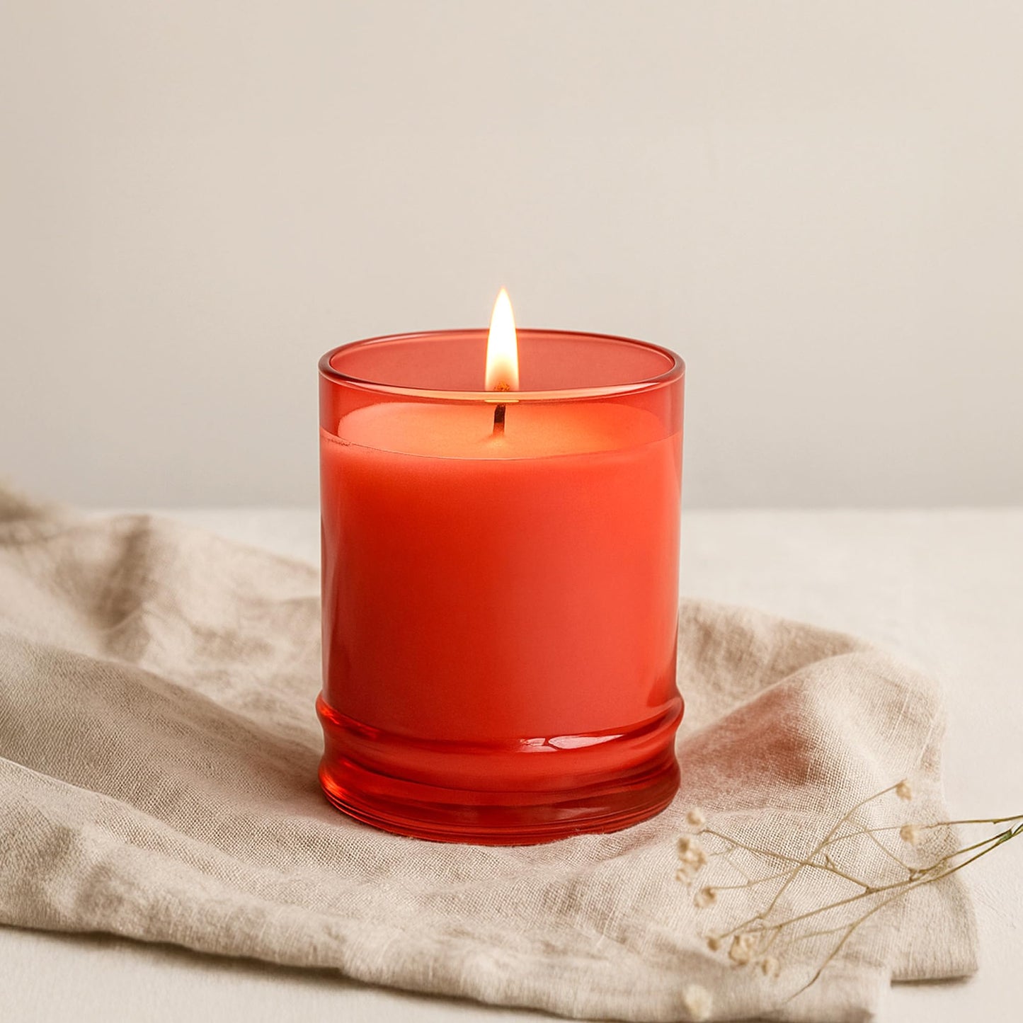 Lifescapes Scented Glass Candle - Juicy Watermelon, 160g | 28 Hours Approximate Burn Time | Premium Tumbler Design for Home Decor and Relaxation