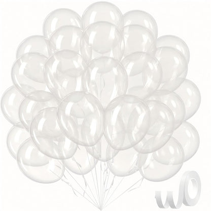 Clear Balloons 12 inch, Transparent Latex Balloons 50pcs Party Balloon for Baby Shower Wedding Bridal Shower Birthday Party Decorations