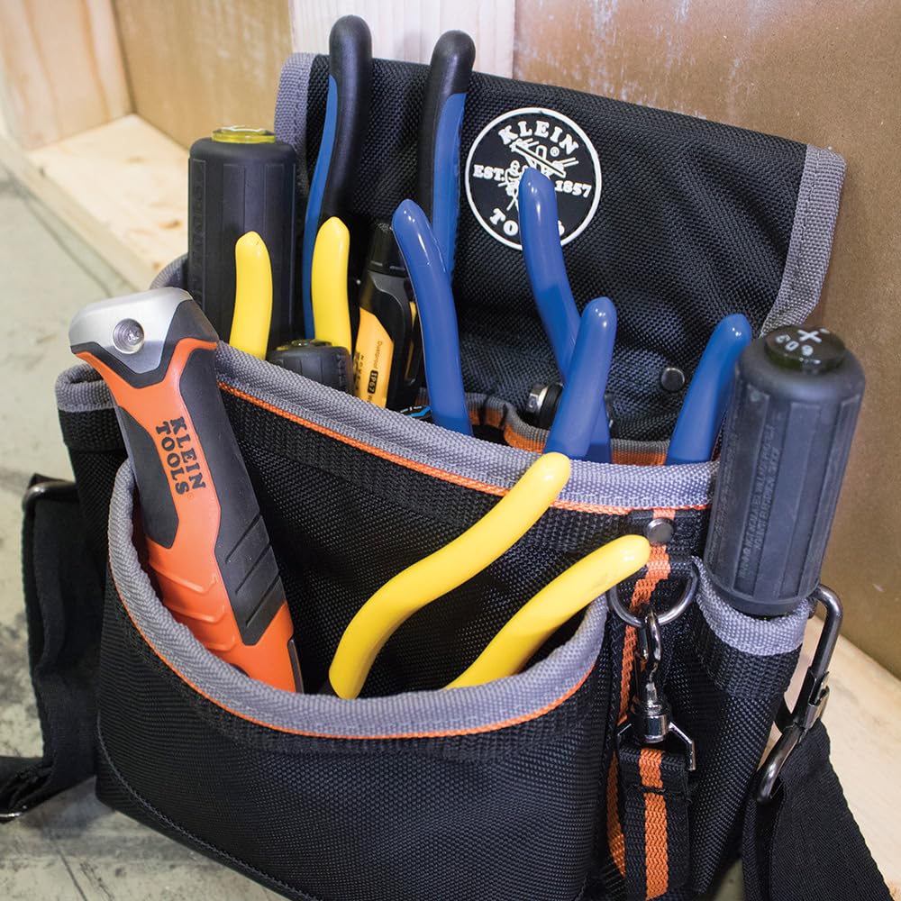 Klein Tools 31737 Folding Jab Saw / Drywall Hand Saw with Lockback at 180 and 125 Degrees and Tether Hole