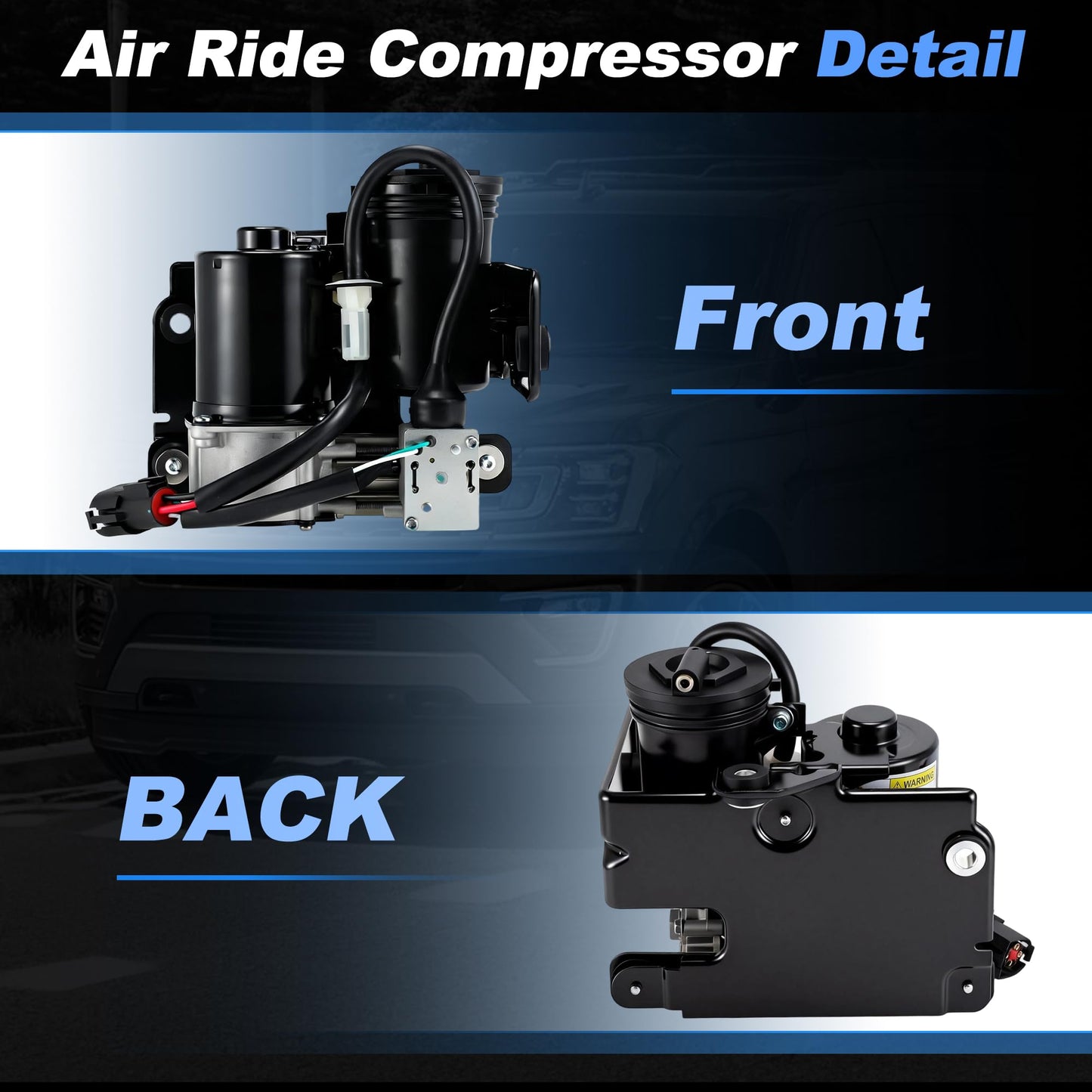 Motoforti Air Suspension Compressor Pump for Ford Expedition for Lincoln Navigator 2007-2018 7L1Z-5319-AE Air Ride Compressor Level Control with Bracket 949-202 7L1Z-5319-A