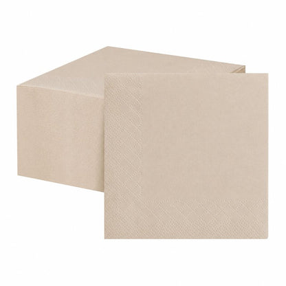 MORGIANA 200-Pack Bamboo Wedding Cocktail Napkins Disposable - 5 x 5 Inch Compostable Napkins for Parties, Bar