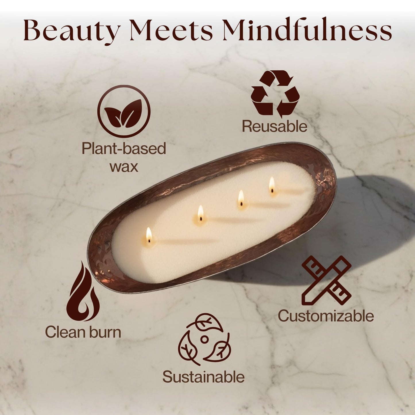 LILY LADUE Sand Candle Kit - 1Lb/16Oz Pearled Candles Sand and Wicks (24) with Copper Holder, Unscented Aroma Beads, Reusable Pearled Candle Wax for DIY Home Kit, Powder Beads Refill Available