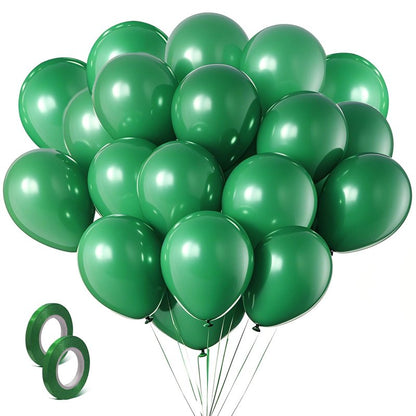 Green Balloons Dark Green Birthday Decorations 100 Pack 12 inch Round Party Balloons for Dark Green Themed Graduation Anniversary Christmas Birthday Party St Patricks Day Backdrop Decorations