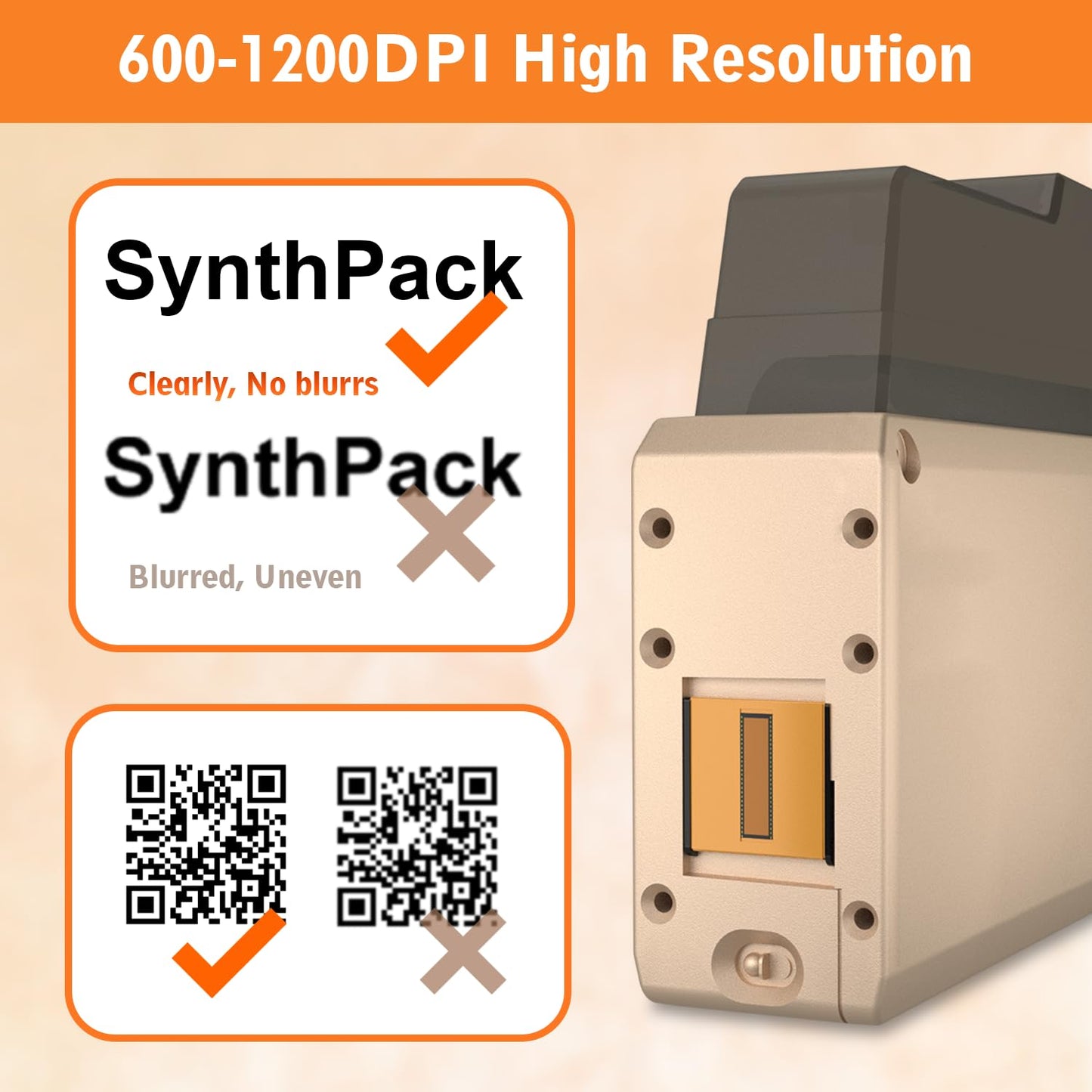 SL1 Automatic Online Inkjet Coding Machine, 100m/min Thermal Inkjet Printer for Production Line, 1200DPI, with Two SY05 0.5inch Ink Cartridges for QR Code Barcode on Carton Plastic Metal(2 Nozzles)