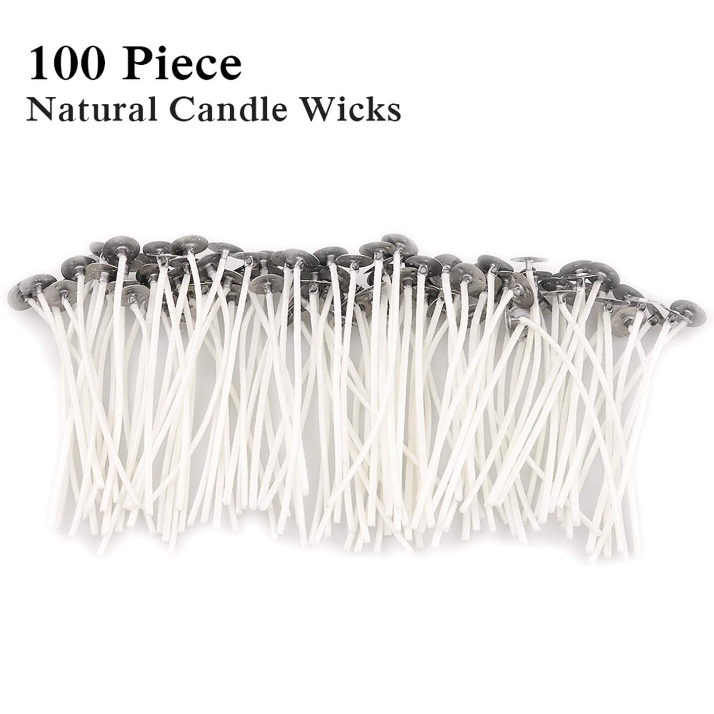 EricX Light 100 Piece Cotton Candle Wick,3.5" Pre-Waxed & Cotton Core,for Candle Making,Candle DIY
