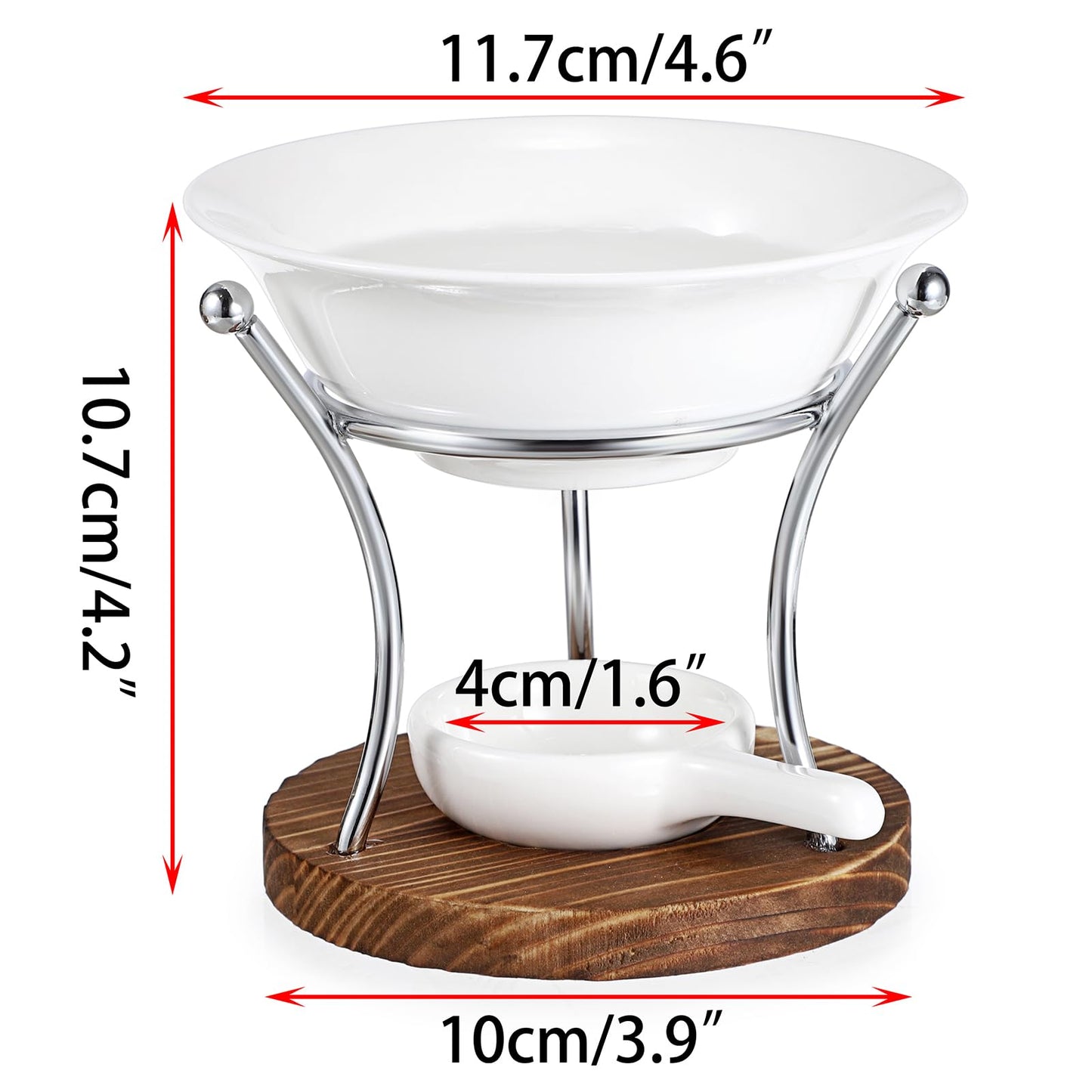 JUXYES Romantic Ceramic Tealight Wax Melt Warmer, Non Elecric Essential Oil Warmer Candle Fragrance Warmer Aromatherapy Wax Candle Tart Burner Warmer Diffuser for Home Decoration