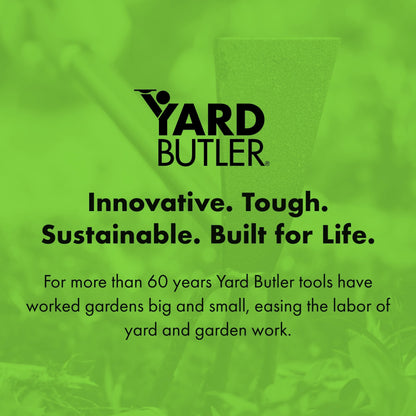 Yard Butler ITT-4T Terra Tiller Hand Cultivator - Essential Gardening Tool for Yardwork - Power-Coated Steel Construction - Comfortable Grip - Long-Lasting - Rust-Resistant