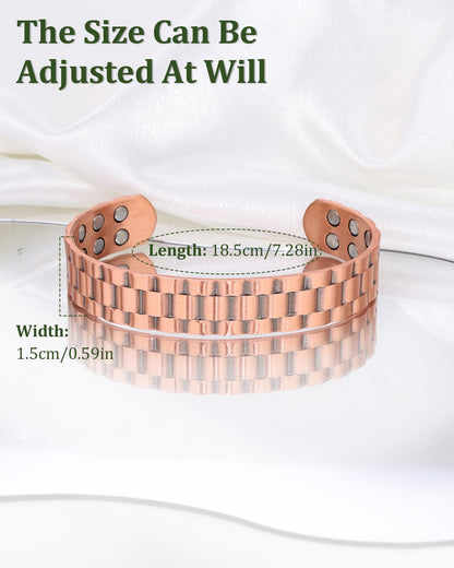 Fashtour Copper Bracelet for Men, 99.99% Pure Copper Bracelet, 18X Enhanced Strength Magnetic with Neodymium Magnets(Tree of Life) (copper253)
