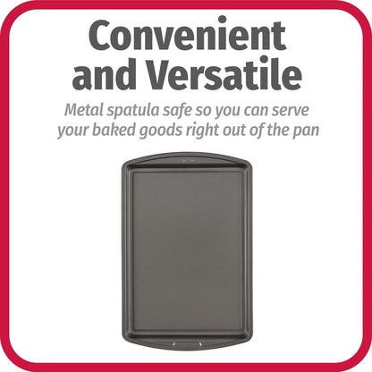 GoodCook Everyday Baking Sheet with Carbon Steel Construction & Scratch-Resistant Metal-Utensil Safe Nonstick , 9 x 13-Inch