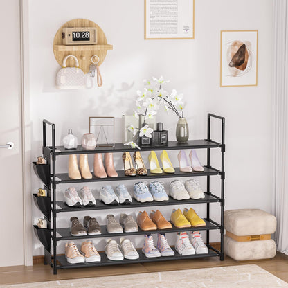 OYREL 5-Tier Shoe Organizer Rack - Space-Saving Shoe Holder for Closet, Entryway, Garage | Holds 20-25 Pairs