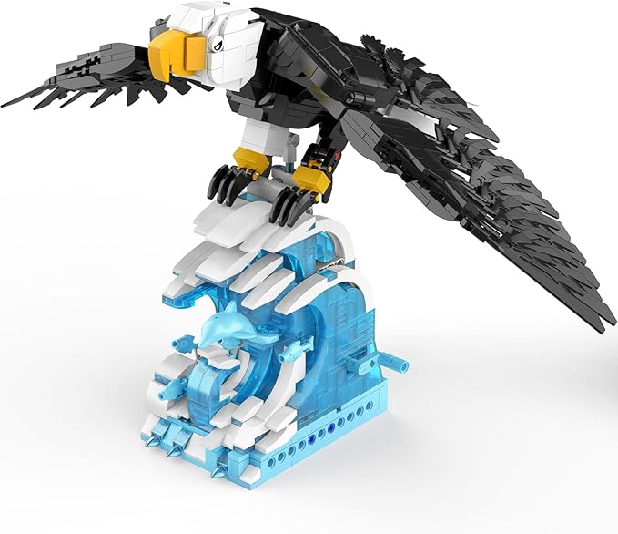 Ideas Eagle Animals Building Set MOC Eagle Creative Bird Model Creator 2 in 1 Animal Lover Owl Birds Kit Collectible Gifts Toys for Adults and Teens Age 14+ (1018 PCS)