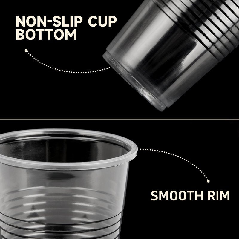 YEEHAW 9 oz Plastic Cups, 500 Pack - Clear Disposable Drinking Water Cups for Cold Beverages, Clear Plastic Cups for Drinking, Ideal for Party
