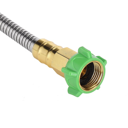 UNCO 3 Feet Heavy Duty Stainless Steel Short Garden Hose, Metal, Water Hose, Non Kink, Durable, Flexible, Lightweight