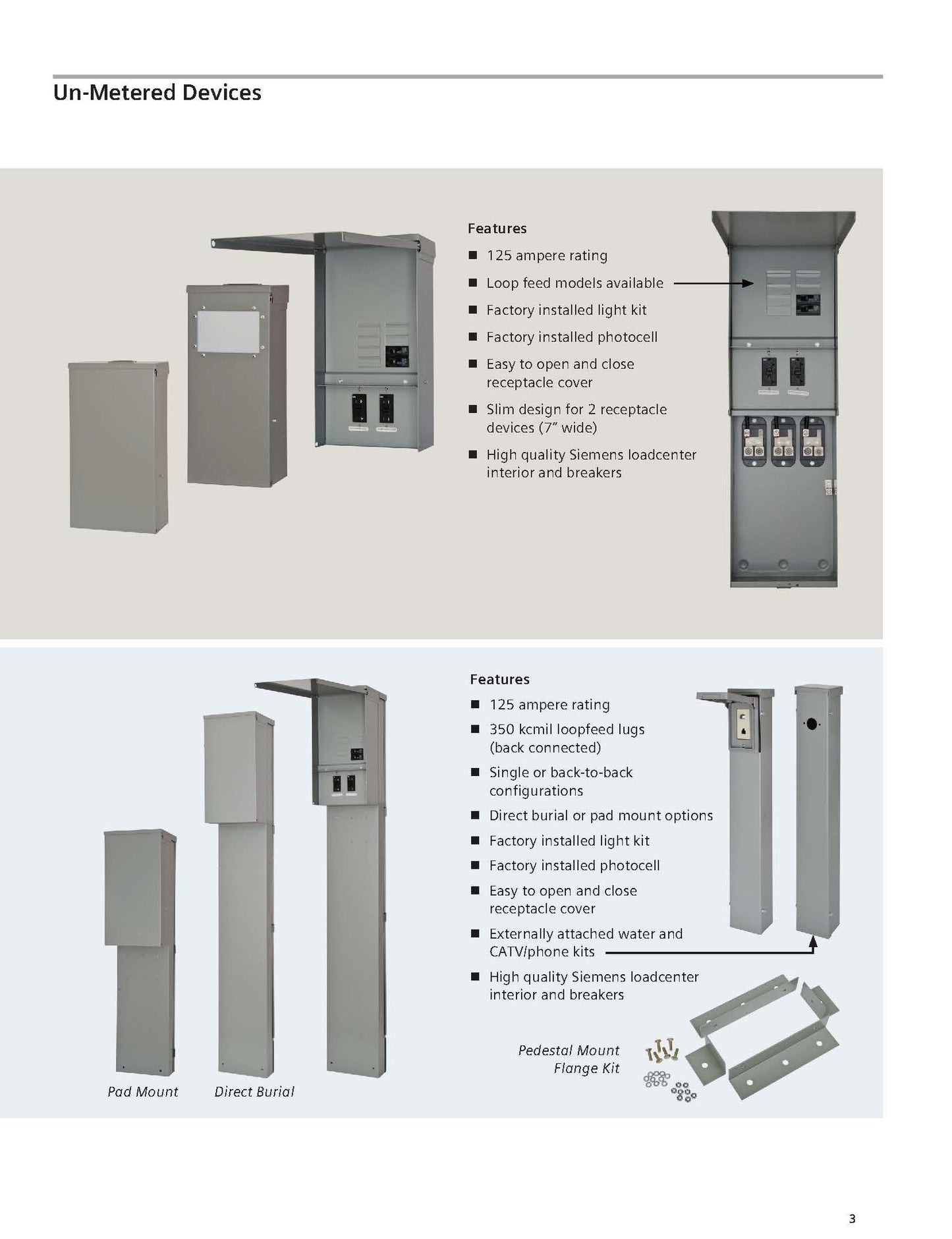 Siemens TL77NT Talon Temporary Power Outlet Panel by with Two 20a Duplex Receptacles Installed Includes a Top Fed, Ring Type, Meter Socket Provision