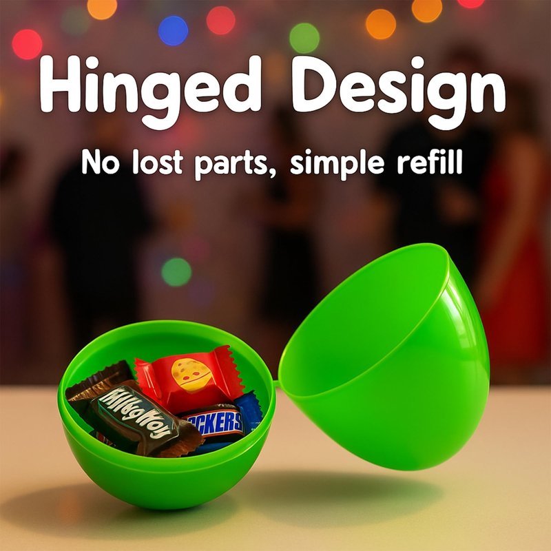 Celmuron 12 Pack Large Easter Eggs – 3.74'' Bright Plastic Fillable Eggs for Easter Egg Hunt, Party Favors, Surprise Gifts