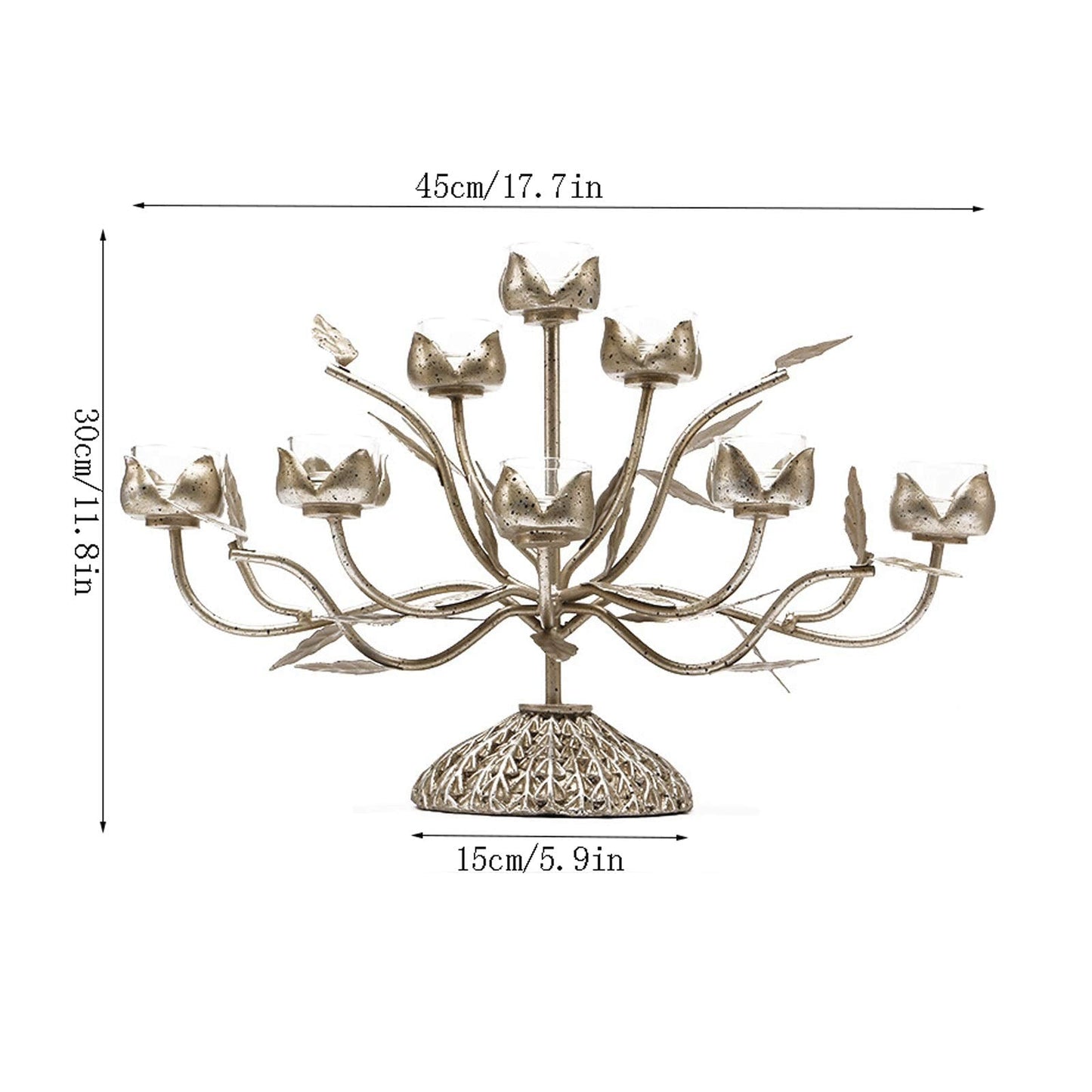 XILIN-1987 Candle Holderss European Style Wrought Iron Candle Holder Romantic Candle Light Dinner Candlestick for Home Decoration Votive Activity Candle Stand Wedding Gift Idea Decorative Candlestick
