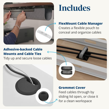 UPLIFTDESK V3 2-Leg Ash Gray Laminate Wood Standing Desk – Adjustable Height, Advanced 1-Touch Memory Keypad, Under Desk Cable Management, Wire Grommets & Rocker Board (Black -Frame, 72 x 30 inch)