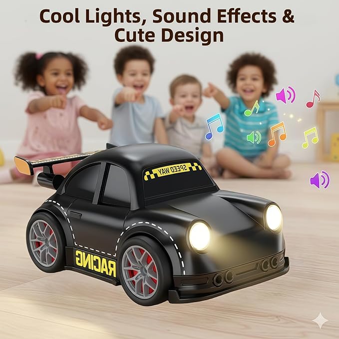 3-in-1 Smart RC Car with Follow &amp Escape Modes 360° Stunt Drift Voice/Light Effects and Pet Play Mode 4WD Remote Control Car Toy for Kids and Cat Dogs