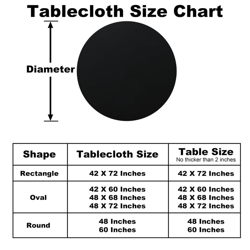 Limalred Fitted Spandex Round Tablecloth, Soft Skin Friendly Non Pilling Breathable Fabric Table Cover with Elastic Band for Dining Gathering Party Banquet Decoration 48 Inch Black