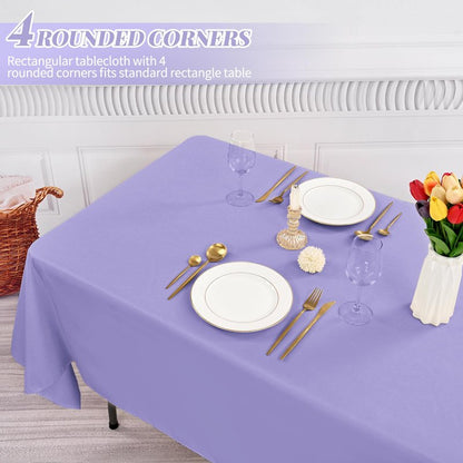 Fani 12 Pack 90 Inch Beige Polyester Round Tablecloths, Modern Style, Stain Resistant, Machine Washable, Perfect for Wedding, Banquet, Birthday Party, Camping, Everyday Use