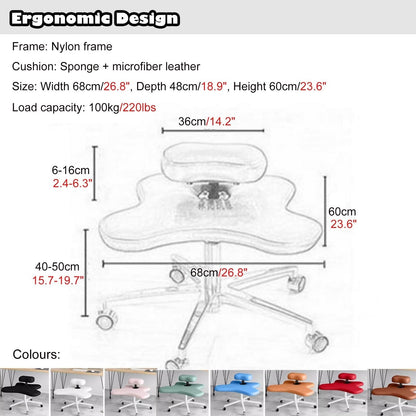 GenSDH Cross Legged Sitting Kneeling Office Chair with Wheels, Meditation Seat for Reducing Back Pain, Ergonomic Posture Corrective Seat - Improve Posture an,Green-One Size