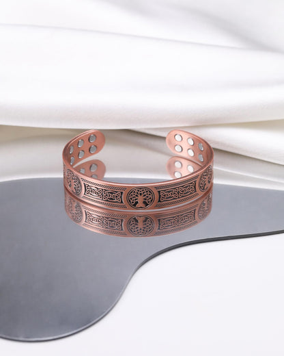 Jecanori Copper Bracelet for Men, 18X Strength Mens Magnetic Bracelets with 3,800 Gauss Magnets, 99.99% Pure Solid Copper Jewelry Gift