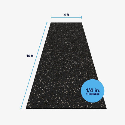 Flooring Inc 1/4" Tough Rubber Flooring Roll | Flexible Recycled Rubber Gym Floor Mats for Home Gym | Heavy Duty Rubber Mat for Home Gyms, Sheds, Horse Stall Mat or Trailer | 5-4’x10’ | Blue