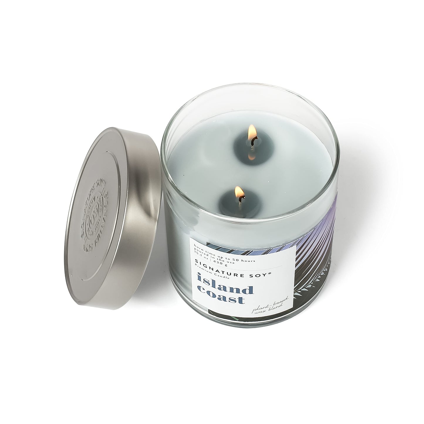 Signature Soy Lidded Island Coast Scented Candle, Large Jar